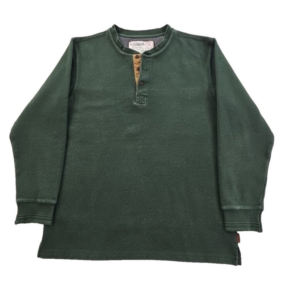 Legendary Whitetails‎ Tough As Buck Thermal Henley Shirt Men's LG Hunter Green